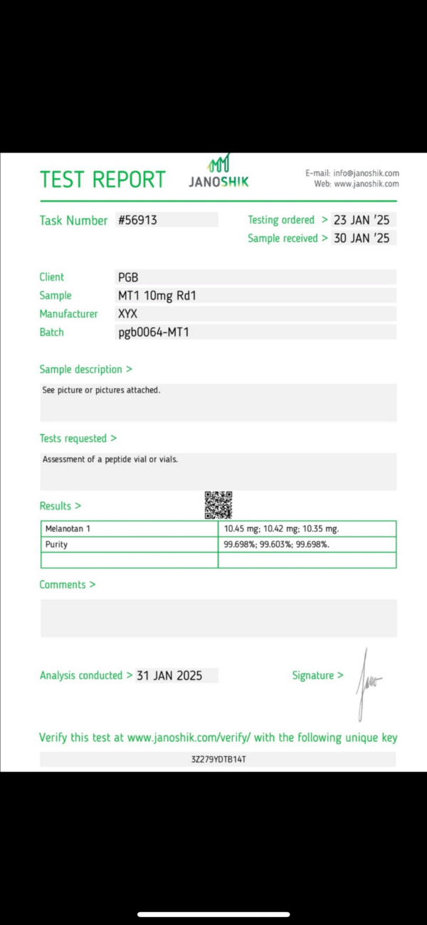 Melanotan-1 10 mg - Image 3